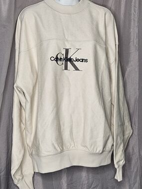Calvin Klein Jeans Cream Crewneck Sweatshirt